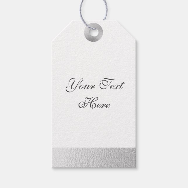 Étiquettes-cadeau Huile d'argent (Devant)