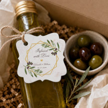 Huile d'olive infusée avec amour Or et feuillage M