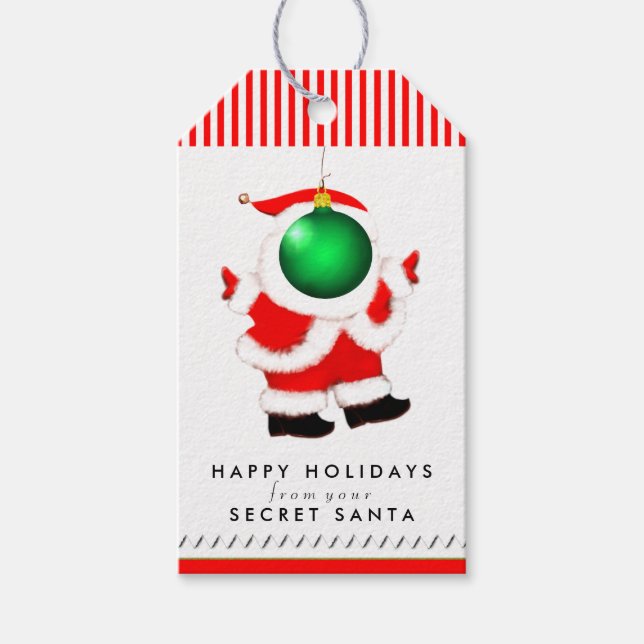 Étiquettes-cadeau Humour secret Père Noël (Devant)