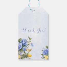 Étiquettes-cadeau Hydrangea Bleue Quelque Chose De Bleu Baby Shower