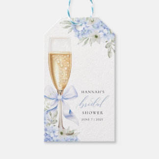 Étiquettes-cadeau Hydrangea Fleur Bleue Enterrement de Vie de Jeune 