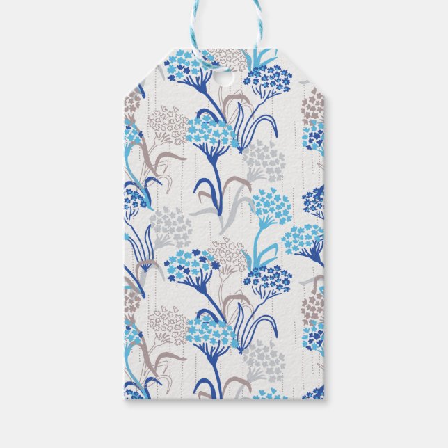 Étiquettes-cadeau Hydrangée légère et aérée Motif floral (Devant)