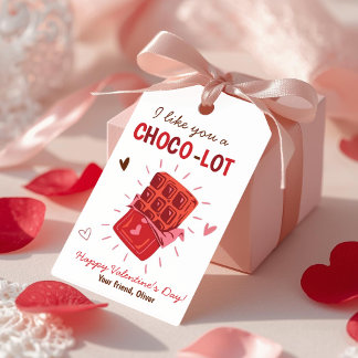 Étiquettes-cadeau I Like You a Choco-lot Valentine Gift Tag