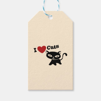 Étiquettes-cadeau I Love Cat