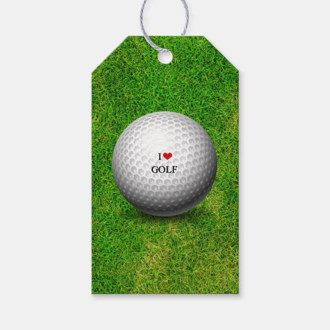 Étiquettes-cadeau I Love Golf (Devant)