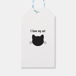 Étiquettes-cadeau I love my cat