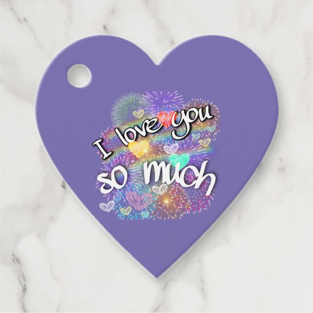 Étiquettes Cadeau I love you (Devant)