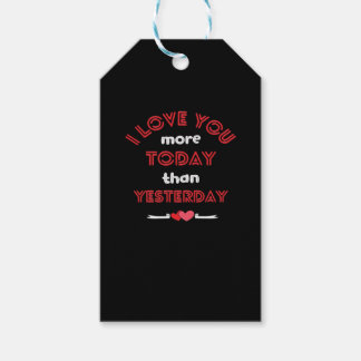 Étiquettes-cadeau I Love You More Today Than Yesterday Romantic Quot