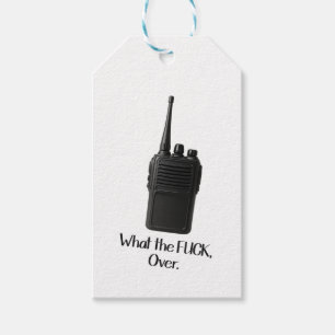 Étiquettes-cadeau Icône Fu*k Sur L'Icône Drôle Walkie Talkie