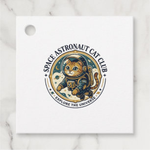 Étiquettes Cadeau Idée cadeau papa chat astronaute spatial - Astrona