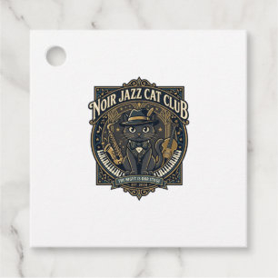 Étiquettes Cadeau Idée cadeau pour papa chat de jazz noir - Chat de