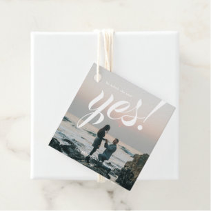 Étiquettes Cadeau Il a demandé, elle a dit oui merci