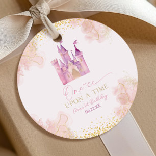 Étiquettes Cadeau Il était une fois Princesse 1er Anniversaire