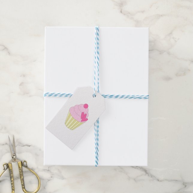 Étiquettes-cadeau illusima bleu & blanc Twin (Avec de laficelle)