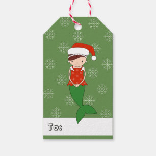 Étiquettes-cadeau illusima Sirène Noël Snowflakes