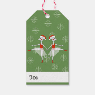 Étiquettes-cadeau illusima Souris Ballerine Noël Flocons de neige