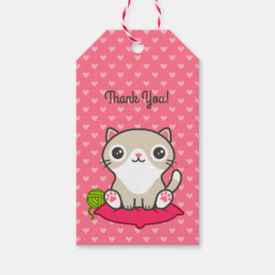 Étiquettes-cadeau Illustration Cute Kitty