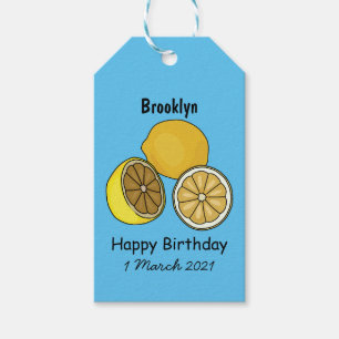 Étiquettes-cadeau Illustration de citron