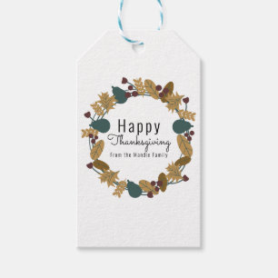 Étiquettes-cadeau Illustration de couronne de poire élégante de Than