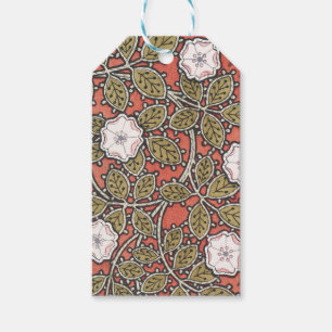 Étiquettes-cadeau Illustration de fleur d'art de rose sauvage vintag