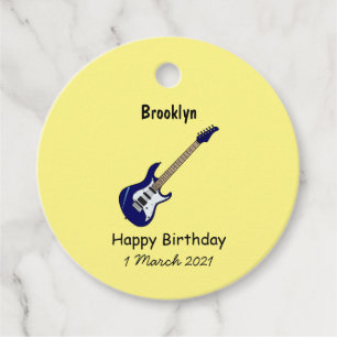 Étiquettes Cadeau Illustration de guitare électrique