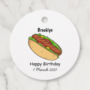 Étiquettes Cadeau Illustration de Hot dog