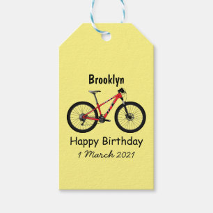 Étiquettes-cadeau Illustration de la bande dessinée de vélo
