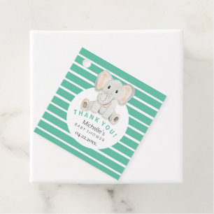 Étiquettes Cadeau Illustration de l'aquarelle mignonne bébé éléphant