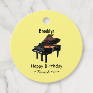 Étiquettes Cadeau Illustration de piano