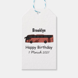 Étiquettes-cadeau Illustration du bus