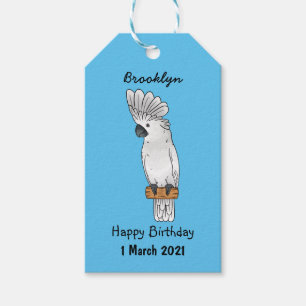 Étiquettes-cadeau Illustration d'un oiseau de cobaye-parapluie