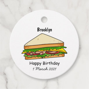 Étiquettes Cadeau Illustration Sandwich