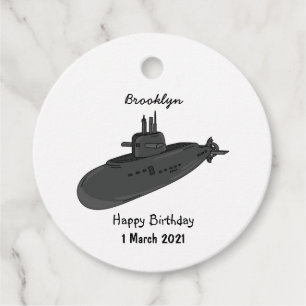 Étiquettes Cadeau Illustration sous-marine