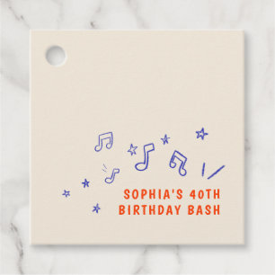 Étiquettes Cadeau Illustrations de notes de musique fantaisistes pou
