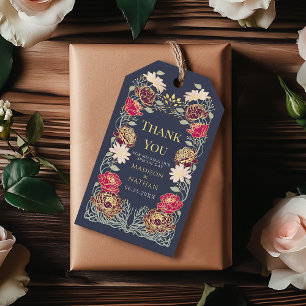 Étiquettes-cadeau Imaginaire Enchantée Jardin Floral Mariage Merci
