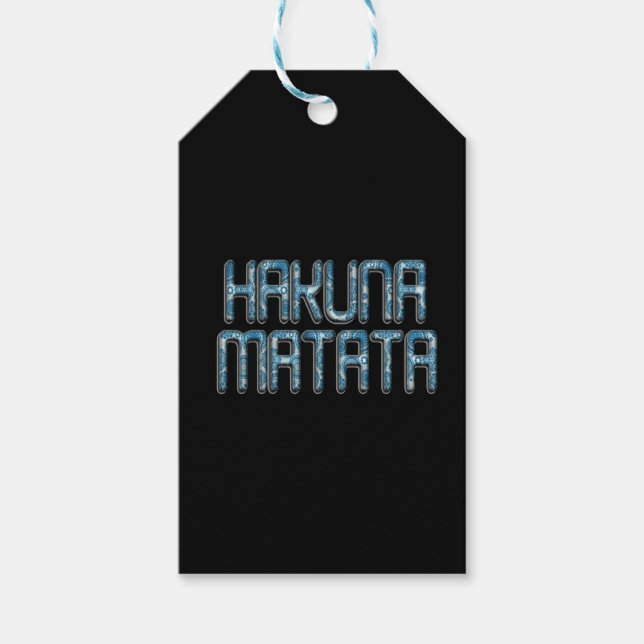 Étiquettes-cadeau Impression d'art 3D Hakuna Matata (Devant)