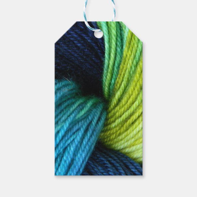 Étiquettes-cadeau Impression de fils, tricot, crochet (Devant)