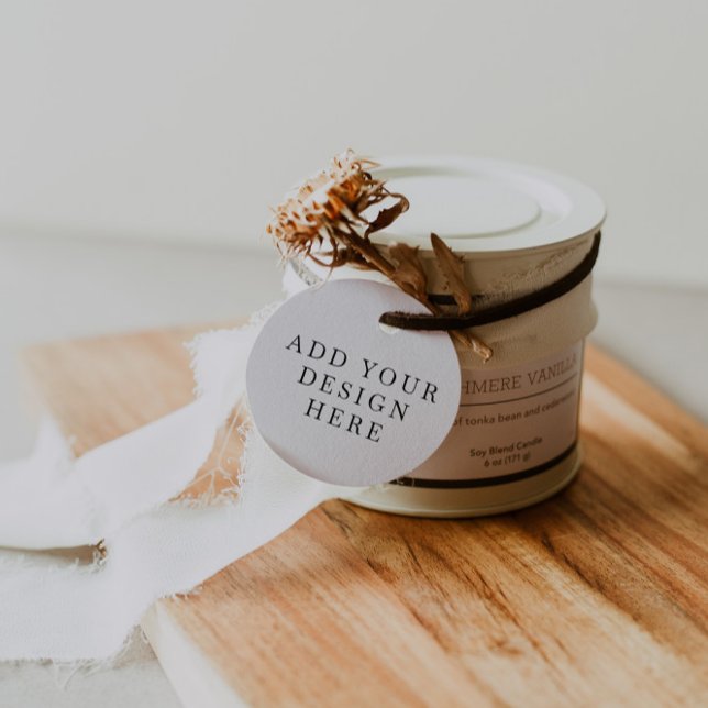 Étiquettes Cadeau Impression des balises de préférence ronde (Créateur téléchargé)