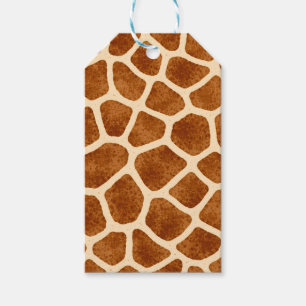 Étiquettes-cadeau Impression Girafe Marron Kaki Baby Shower Thème Sa