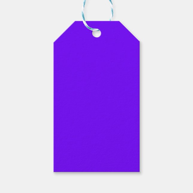 Étiquettes-cadeau indigo électrique couleur (Devant)