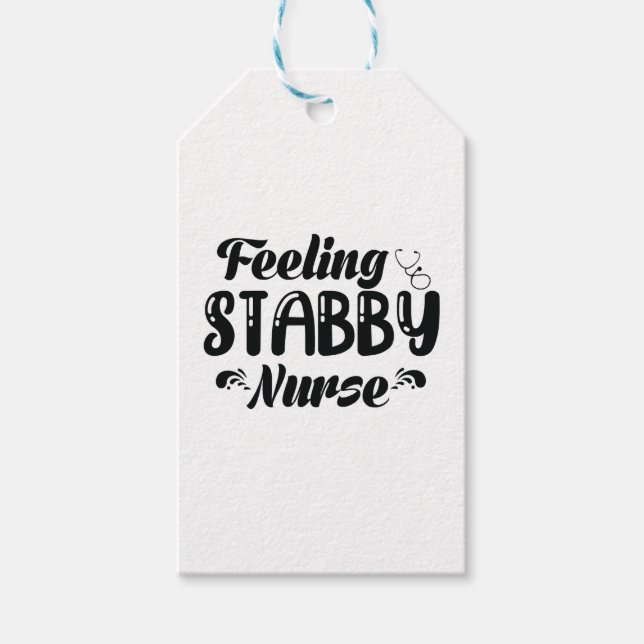 Étiquettes-cadeau Infirmière de ressentir la stabilité (Devant)