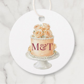 Étiquettes Cadeau Initiales de gâteau