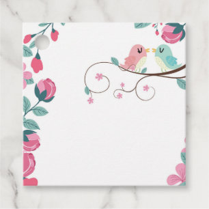 Étiquettes Cadeau inséparables floraux printaniers