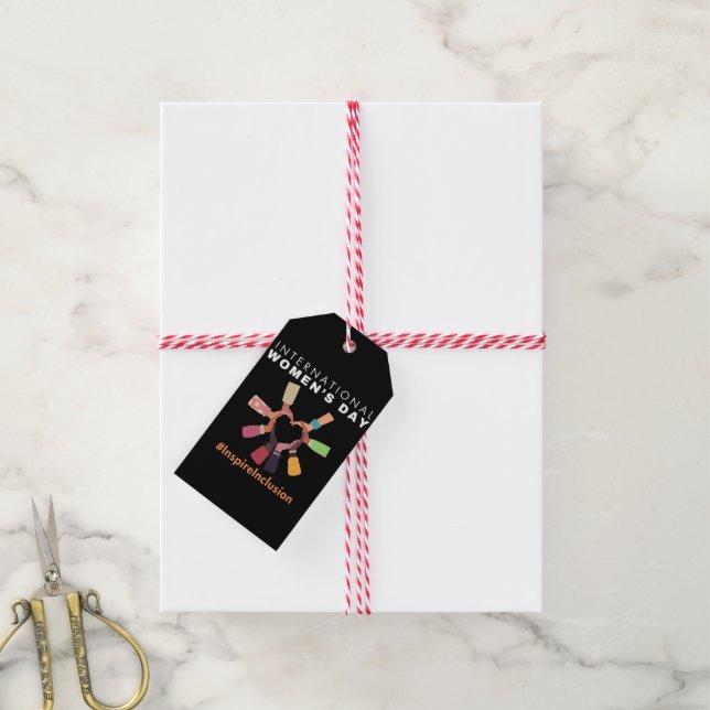 Étiquettes-cadeau Inspirer l'inclusion Journée internationale de la  (Avec de la ficelle)