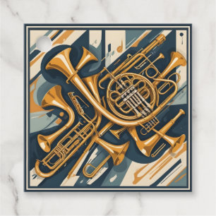 Étiquettes Cadeau Instruments de musique de texte personnalisé