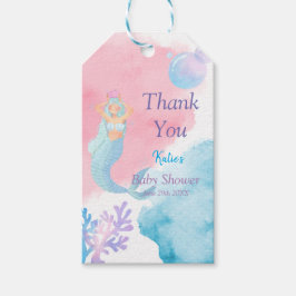 Étiquettes-cadeau Invitation à une Baby Shower Sirène