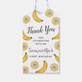 Étiquettes-cadeau Invitation d'anniversaire de bananes