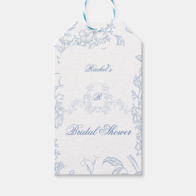 Étiquettes-cadeau Invitation de Fiançailles à Fleur Sauvage Quelque  (Devant)