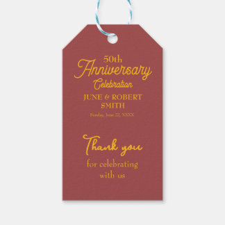 Étiquettes-cadeau Invitation du 50e anniversaire du mariage moderne