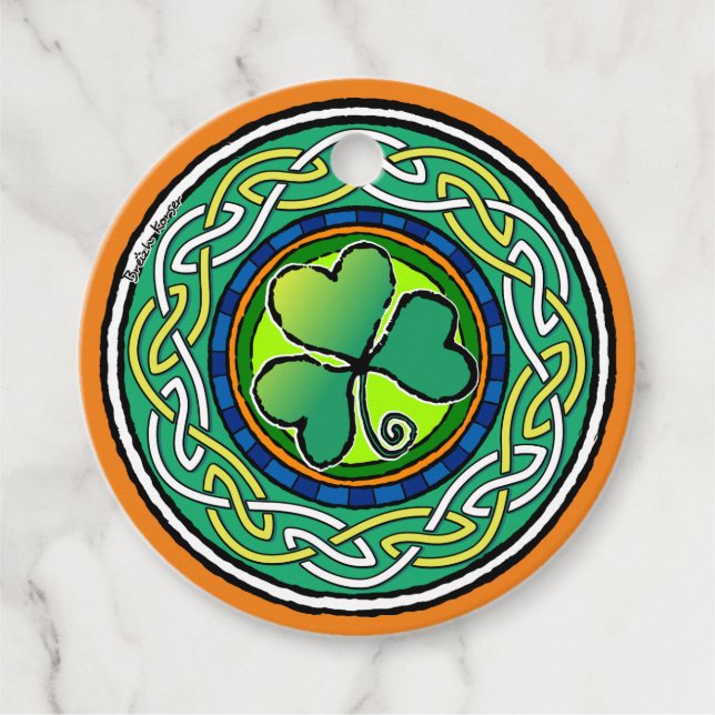 Étiquettes Cadeau Irish shamrock (Devant)